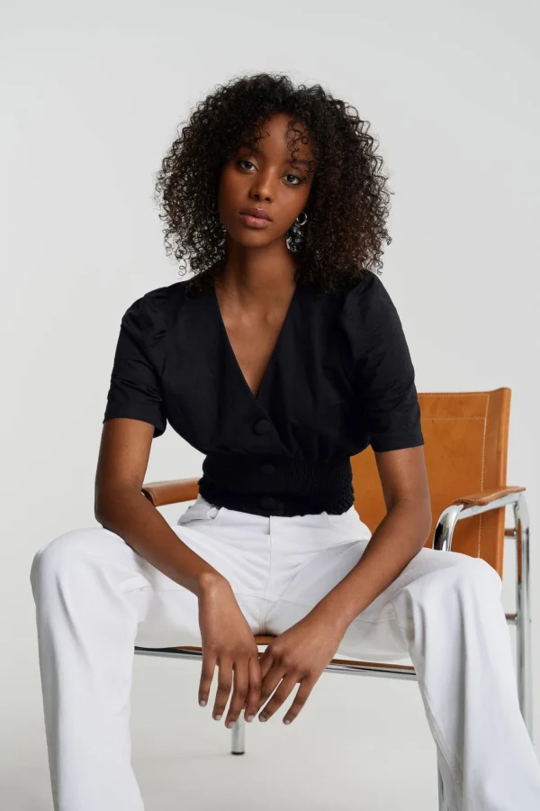 Gina Tricot Isabella Top Black boutiqued en ligne 1