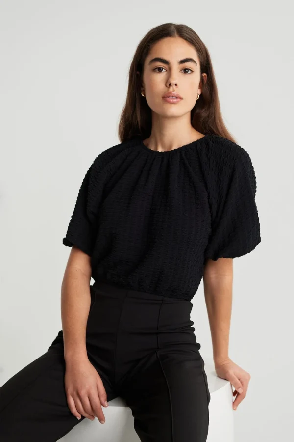 Gina Tricot Edina Top Black meilleure qualité 1