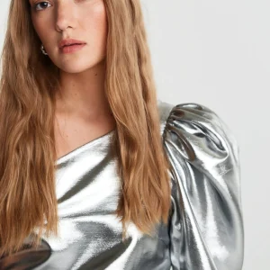 Distributeur Officiel Gina Tricot Riri One Shoulder Top Silver 6