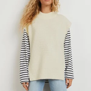 Gina Tricot Novali Knitted Vest Sweet Corn remise en ligne 6