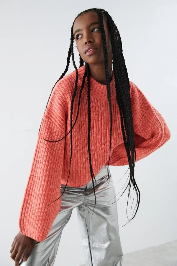 Gina Tricot Lana Knitted Sweater Emberglow outlet 3