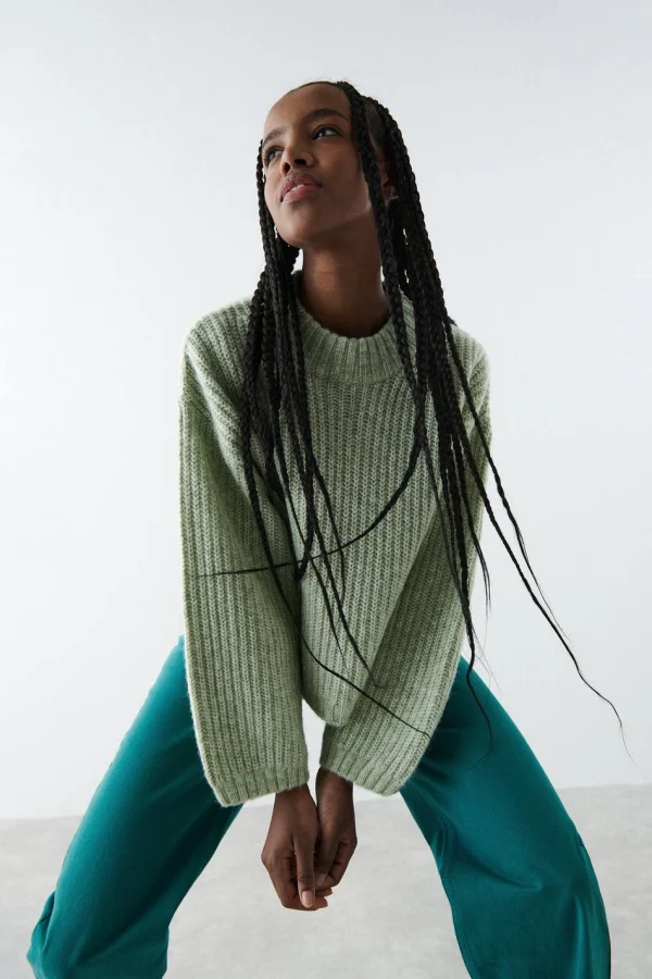Gina Tricot Lana Knitted Sweater Sea Foam magasin en ligne france 1