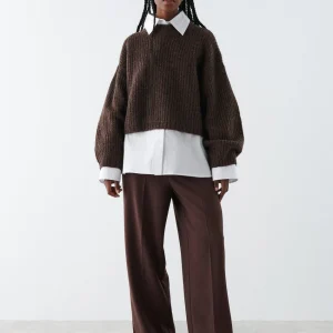 Top ventes Gina Tricot Lana Knitted Sweater Chicory Coffe 6