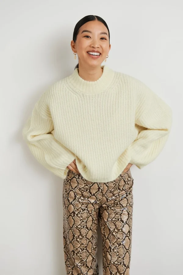 achat pas cher Gina Tricot Lana Knitted Sweater Sweet Corn 1