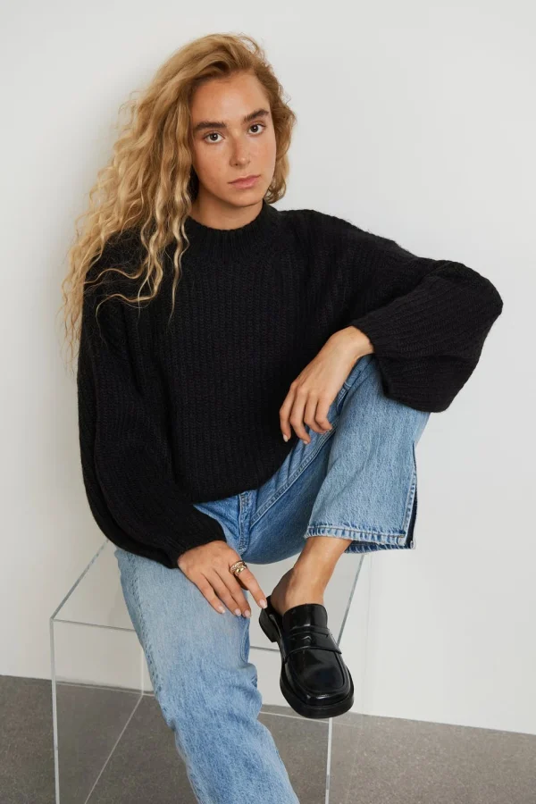 achat pas cher Gina Tricot Lana Knitted Sweater Black 1