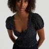 Gina Tricot Cami Top Black/dot grossiste en ligne 8