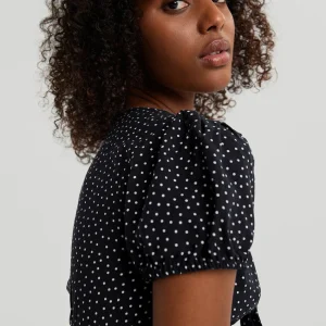 Gina Tricot Cami Top Black/dot grossiste en ligne 6