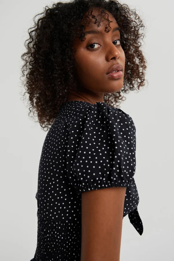 Gina Tricot Cami Top Black/dot grossiste en ligne 3