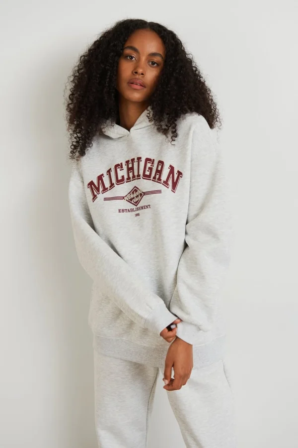 Gina Tricot Lola Hoodie Greymel/mici à prix réduits 1