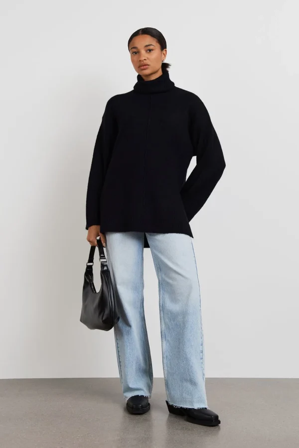 Gina Tricot Tove Knitted Sweater Black Boutique officielle 3