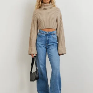 achat pas cher Gina Tricot River Knitted Sweater Plaza Taupe 6