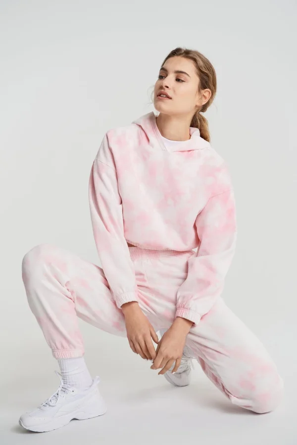 Les achats en ligne Gina Tricot Jackie Hoodie Pink Tye Die 1