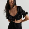 Gina Tricot Jane Cropped Top Black nouvelle saison 10