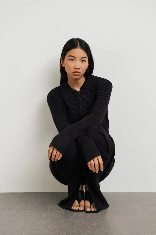 magasin pour Gina Tricot Elliana Knitted Cardigan Black 3