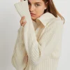 Nouveau Gina Tricot Peyton Knitted Cardigan Warm White 8