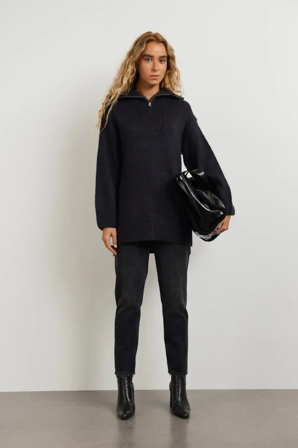 acheter en ligne Gina Tricot Eden Knitted Sweater Black 1