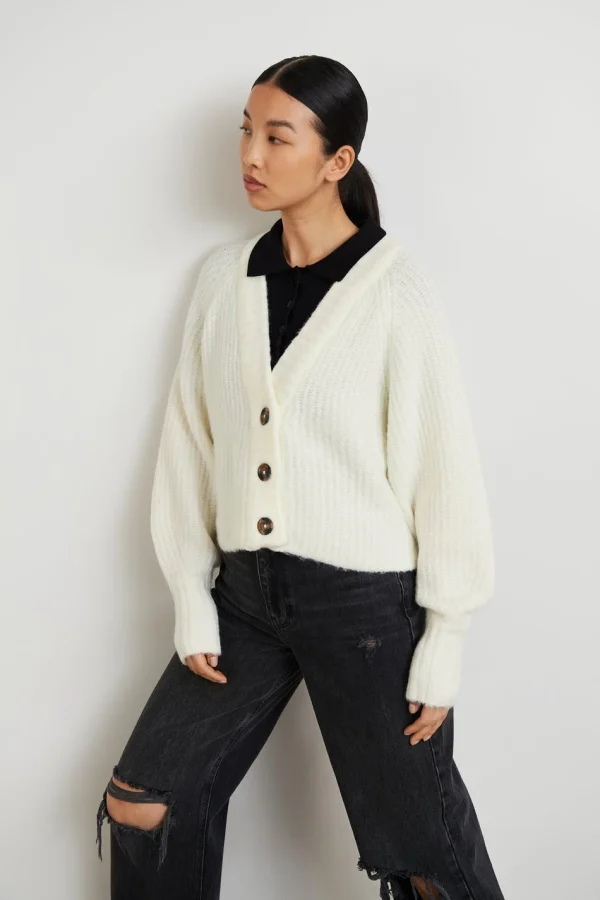 Gina Tricot Kayla Knitted Cardigan Warm White Protections acheteurs 3