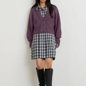 meilleur cadeau Gina Tricot Kayla Knitted Cardigan Grapeade 6