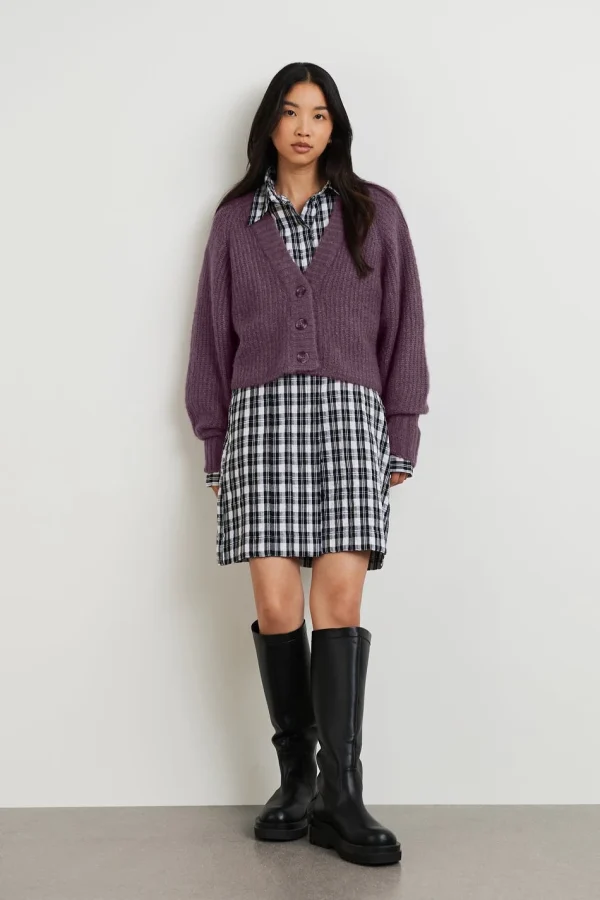 meilleur cadeau Gina Tricot Kayla Knitted Cardigan Grapeade 3