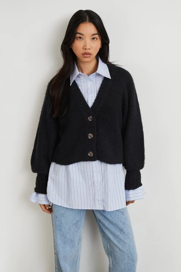 mode pas cher Gina Tricot Kayla Knitted Cardigan Black 1