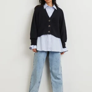 mode pas cher Gina Tricot Kayla Knitted Cardigan Black 6
