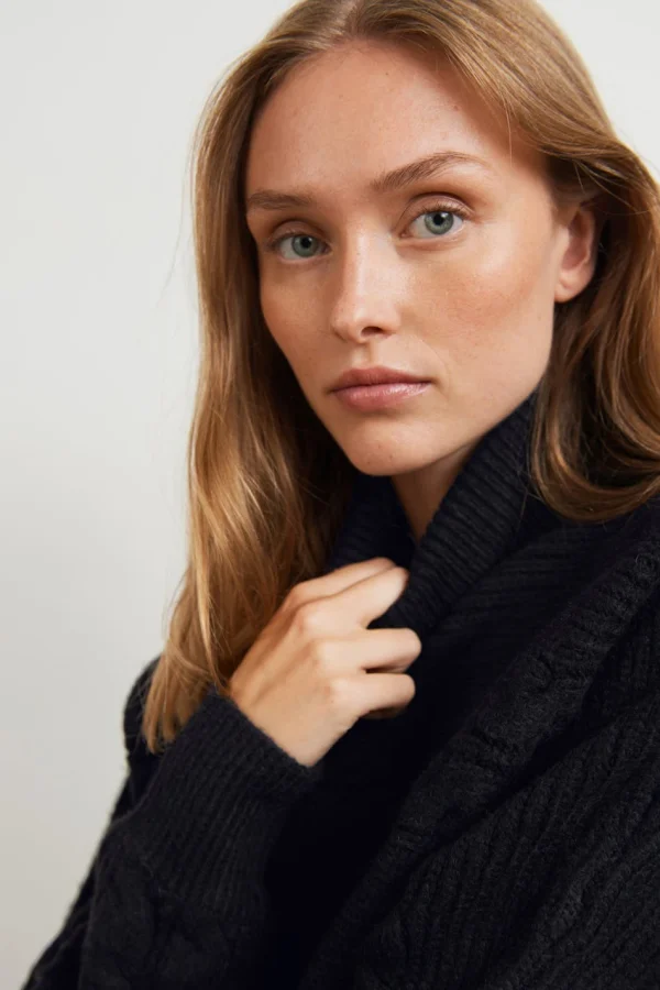 Gina Tricot Camila Knitted Sweater Black vente chaude 3