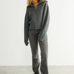 vente en ligne pas cher Gina Tricot Leslie Knitted Sweater Mid Grey Mel 6