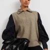 grand choix Gina Tricot Lena Knitted Vest Plaza Taupe 10