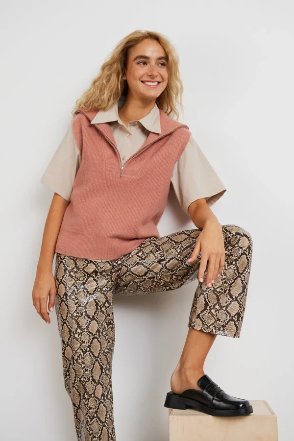 Gina Tricot Lena Knitted Vest Desert Sand grossiste 3