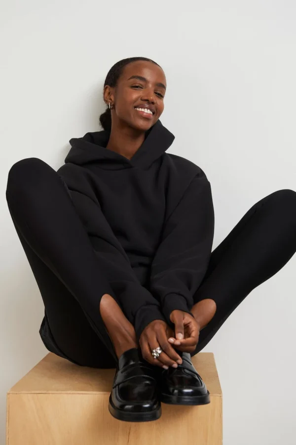 Gina Tricot Pella Hoodie Black soldes de Noël 1