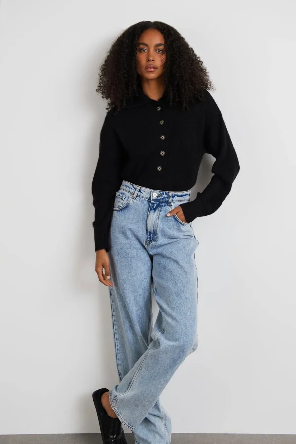 économies garanties Gina Tricot Debbie Knitted Sweater Black 1