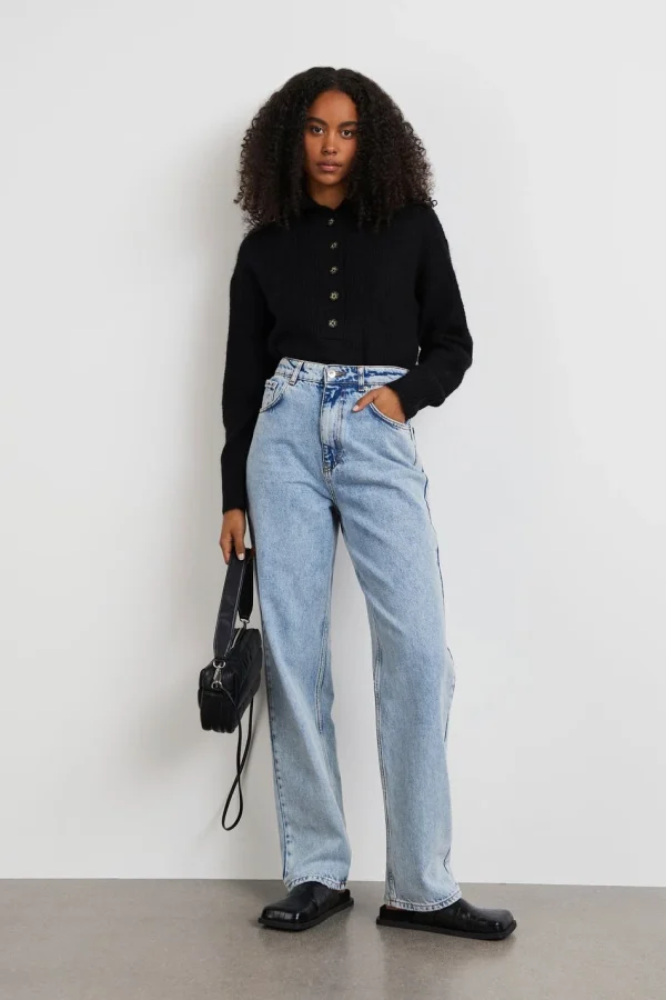 économies garanties Gina Tricot Debbie Knitted Sweater Black 3