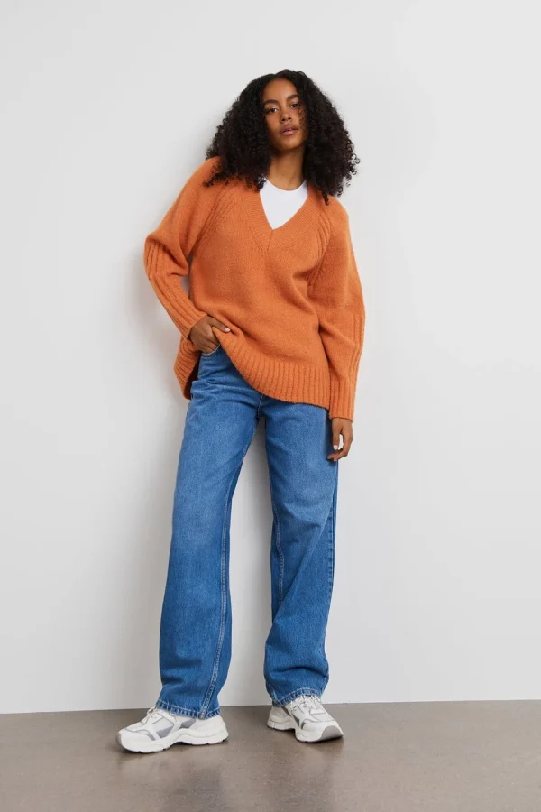 Gina Tricot Vivian Knitted Sweater Brandied Melon se précipiter pour acheter 3