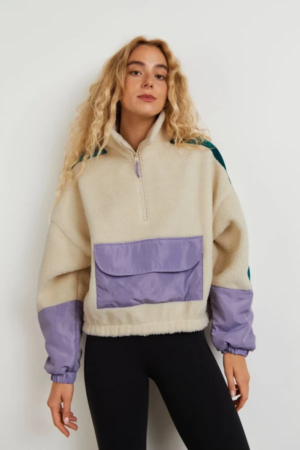 Gina Tricot Gail Teddy Sweater Offwhite/multi Prestation Et Rapide 3