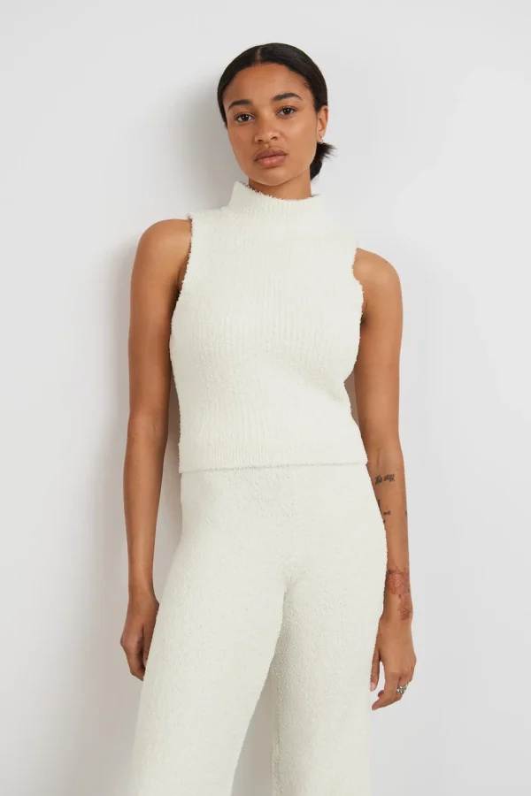 Retour Facile et Gratuit Gina Tricot Wilma Knitted Tank Warm White 1