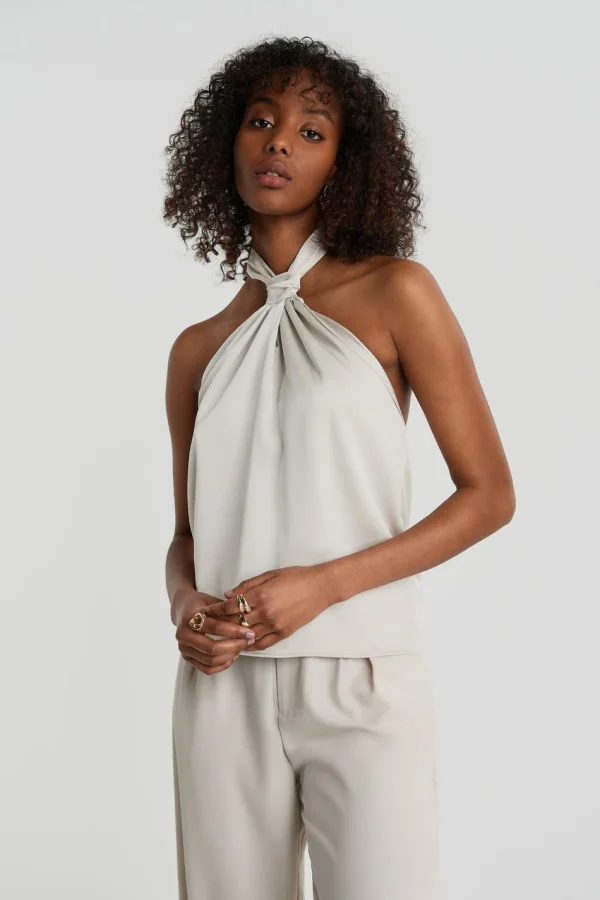 Gina Tricot Jill Top Silver Cloud soldes ligne 1