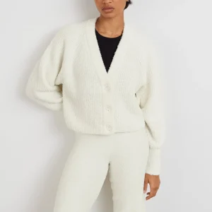 Gina Tricot Wilma Knitted Cardigan Warm White pas cher en vente 6