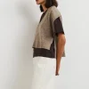 Gina Tricot Lucia Knitted Vest Beige Melange achetez pas cher 8