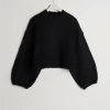 Gina Tricot Lana Petite Knitted Sweater Black soldes ligne 8