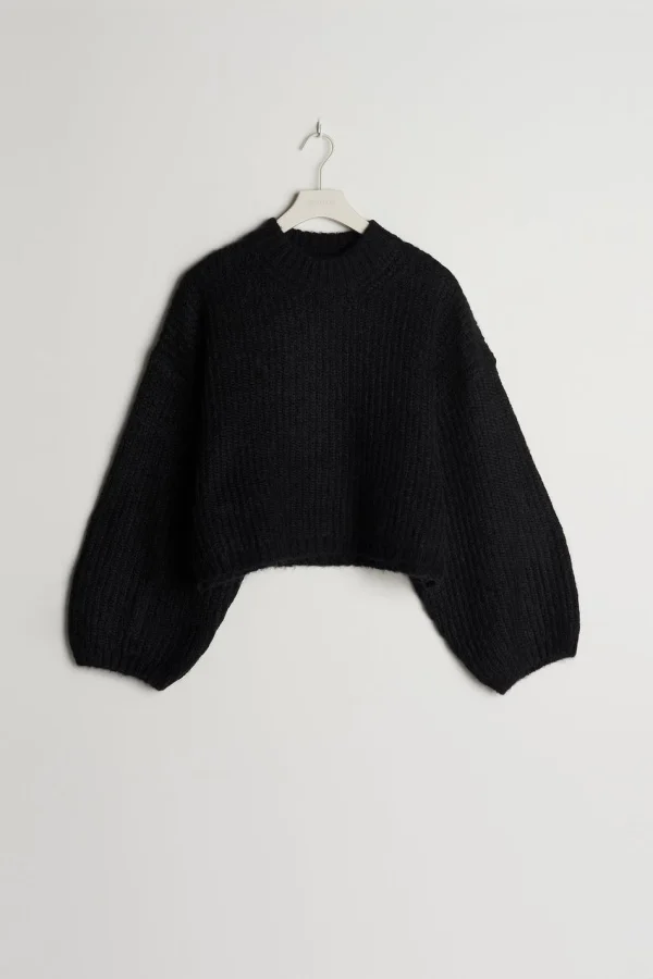 Gina Tricot Lana Petite Knitted Sweater Black soldes ligne 1