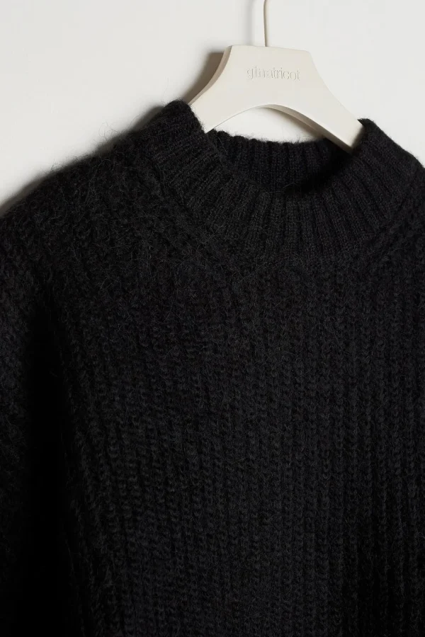 Gina Tricot Lana Petite Knitted Sweater Black soldes ligne 3