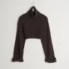 Réductions Gina Tricot River Petite Knitted Sweater Chocolate Plum 10