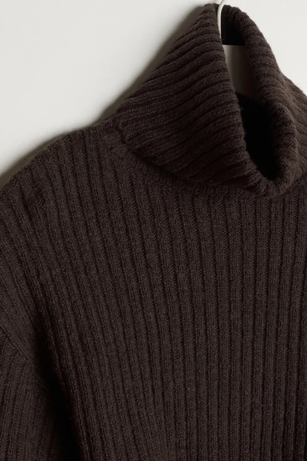 Réductions Gina Tricot River Petite Knitted Sweater Chocolate Plum 3