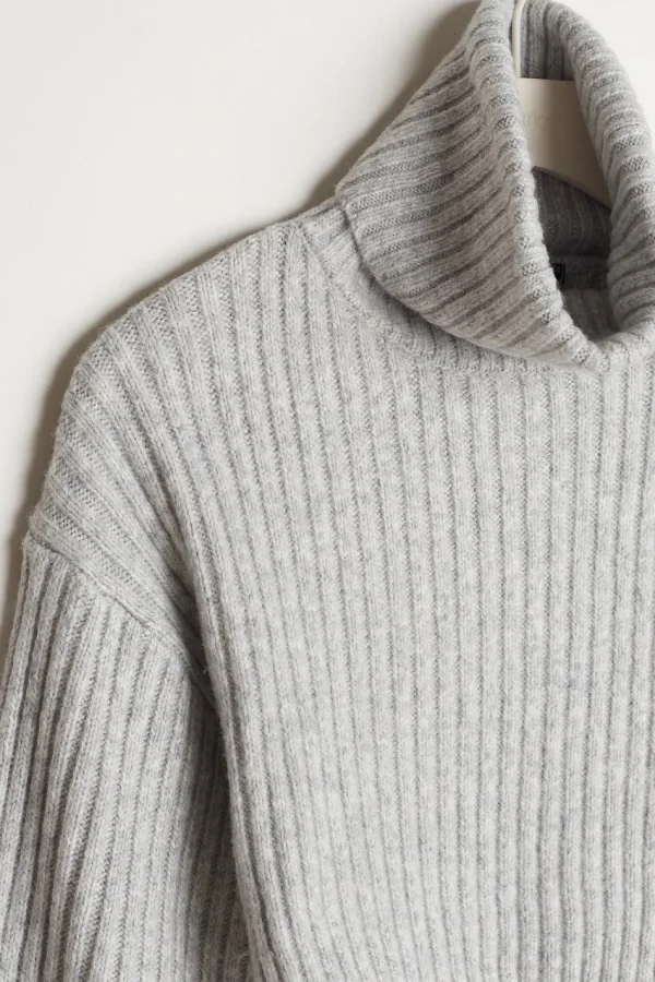 Satisfait ou Remboursé Gina Tricot River Petite Knitted Sweater Lt Grey Melange 3