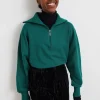 Prestation Et Rapide Gina Tricot Marit Knitted Sweater Teal Green 10
