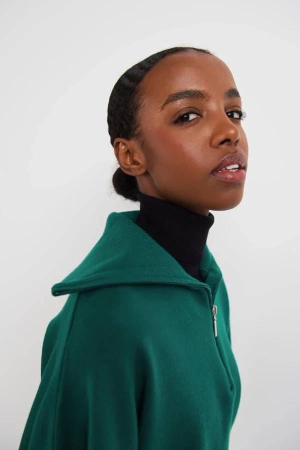 Prestation Et Rapide Gina Tricot Marit Knitted Sweater Teal Green 3