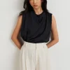 économies garanties Gina Tricot Emma Drapy Top Black 8