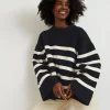 magasins pas chers Gina Tricot Alba Knitted Sweater Black/white 8