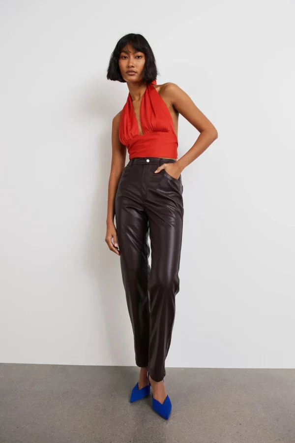 Gina Tricot Cindy Satin Top Fiery Red nouvelle saison 3
