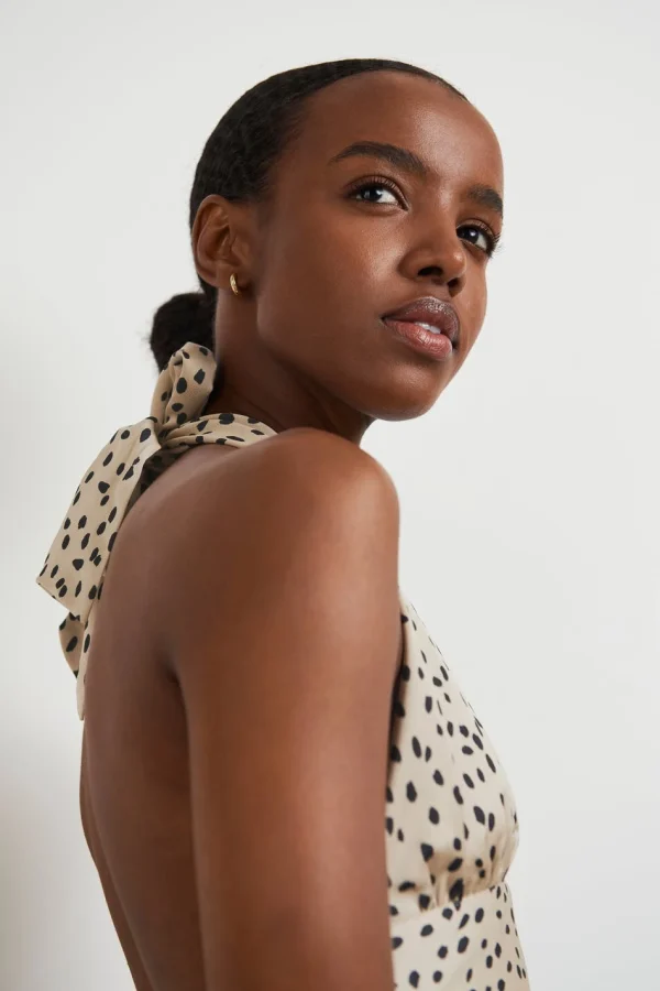 Gina Tricot Cindy Satin Top Beige/spot authentiques 3